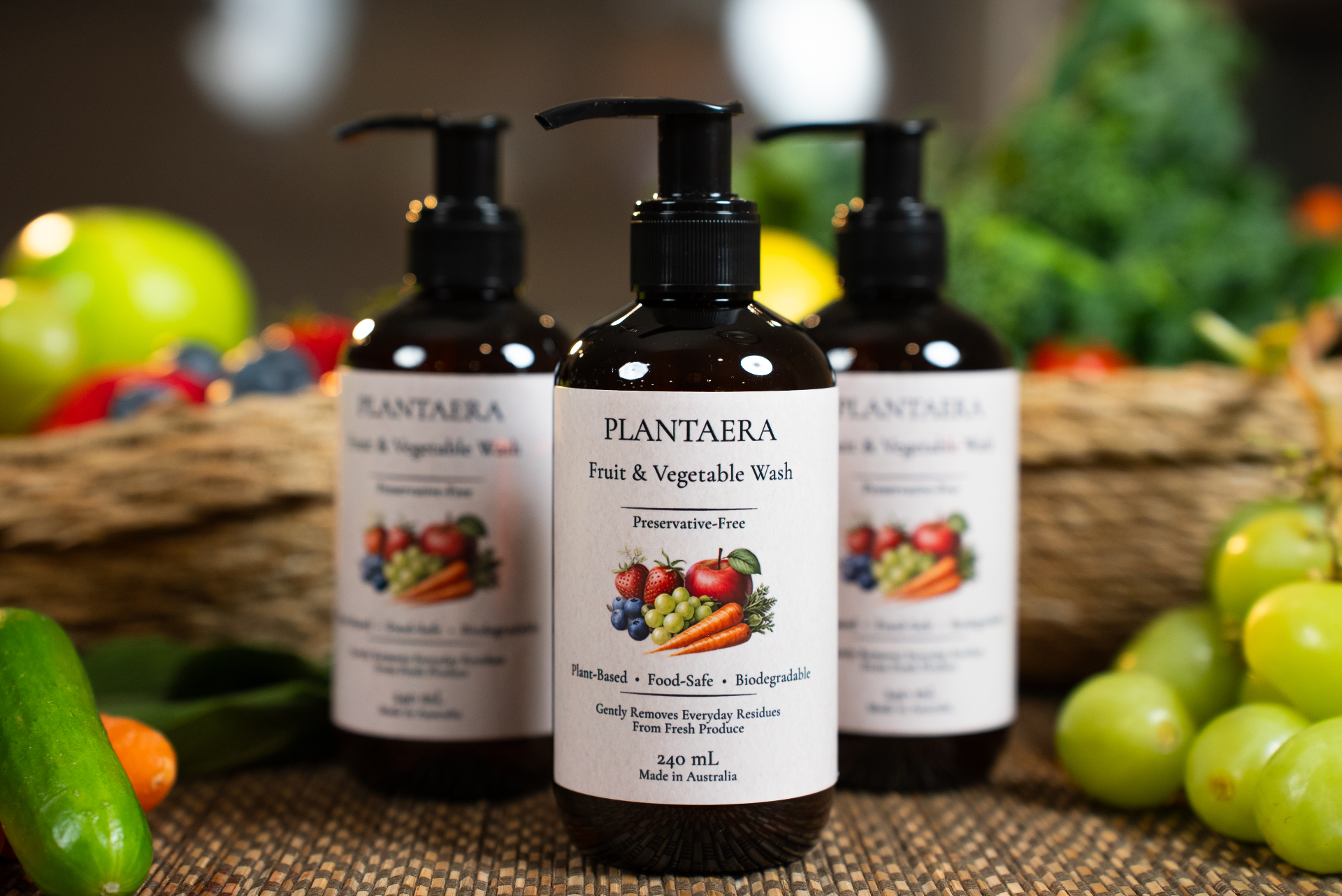 Plantaera fruit and vegetable wash